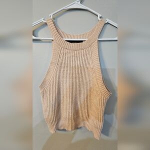 Fashion Nova cream crop top tank